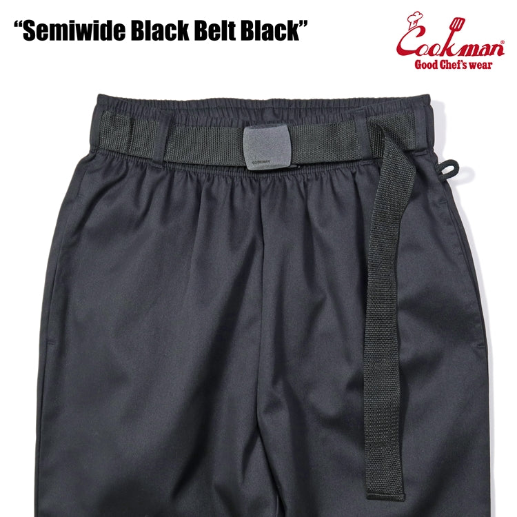 Cookman Chef Pants Semiwide - Black Belt : Black