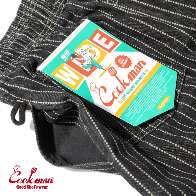 Cookman Chef Pants Semiwide -  Wabash Denim : Black