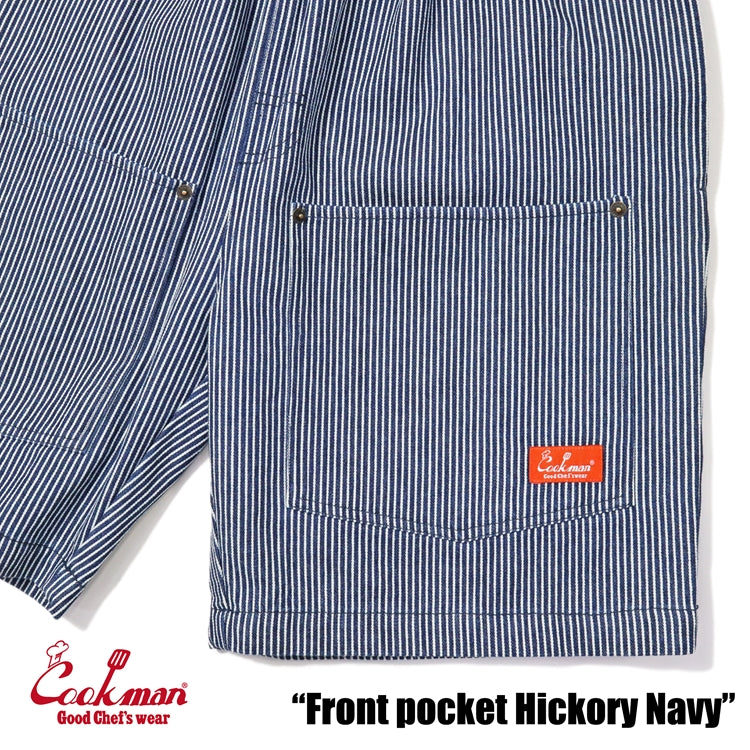 Chef Short Pants Front Pocket - Hickory : Navy