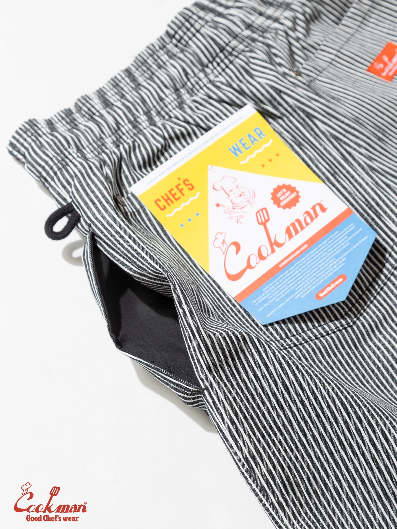 Chef Short Pants Front Pocket - Hickory : Black