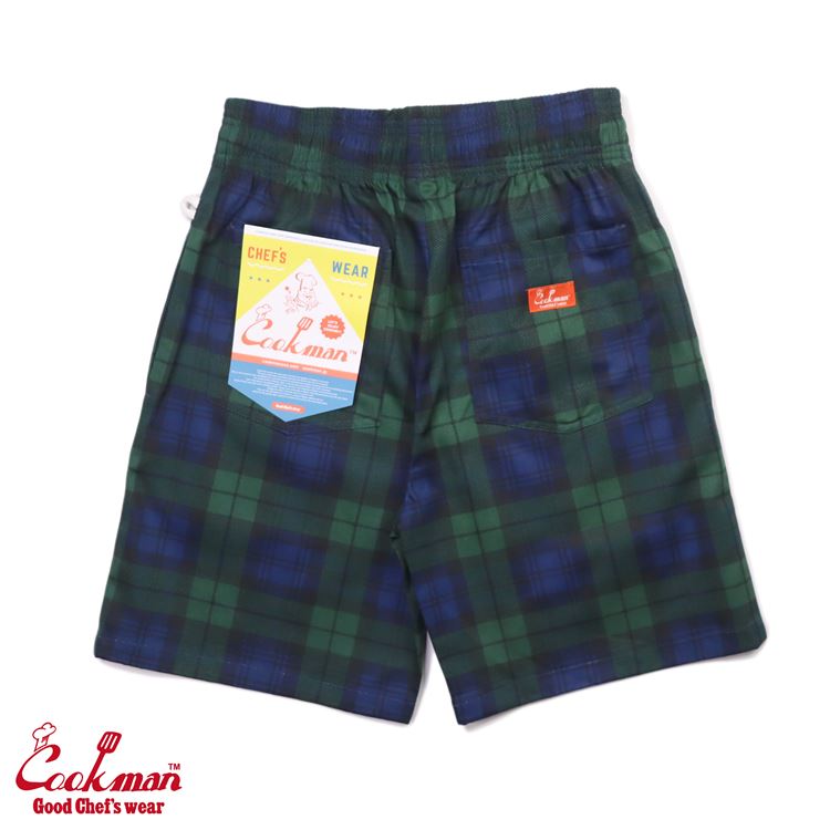 Cookman Chef Short Pants - Black Watch Plaid