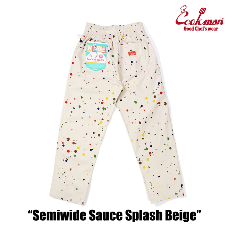 Cookman Chef Pants Semiwide -  Sauce Splash : Beige