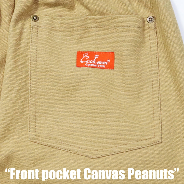Chef Short Pants  Front pocket - Canvas Peanuts