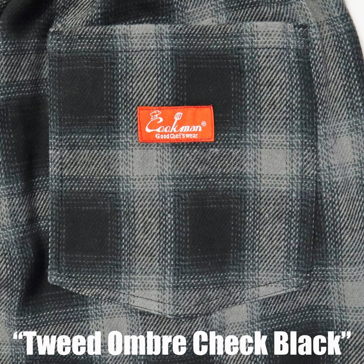 Cookman Chef Pants - Tweed Ombre Check : Black