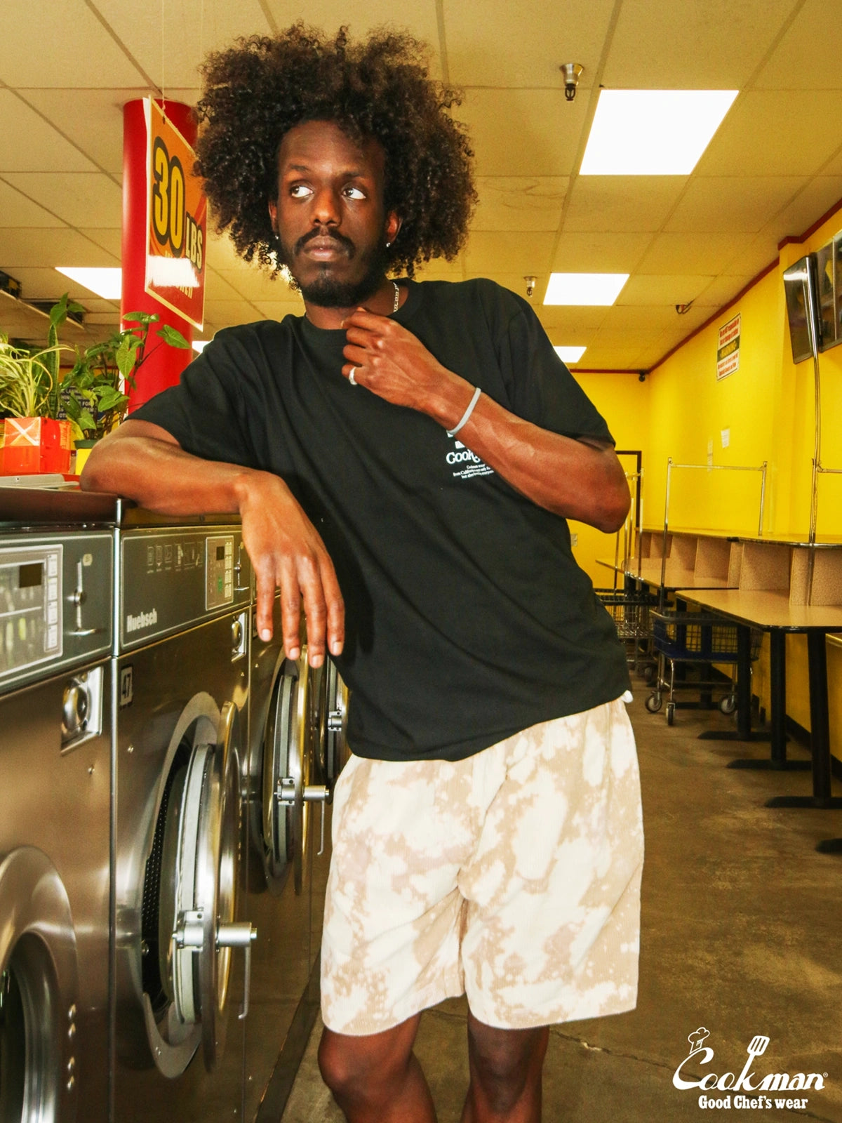 Chef Short Pants - Corduroy Bleach : Beige