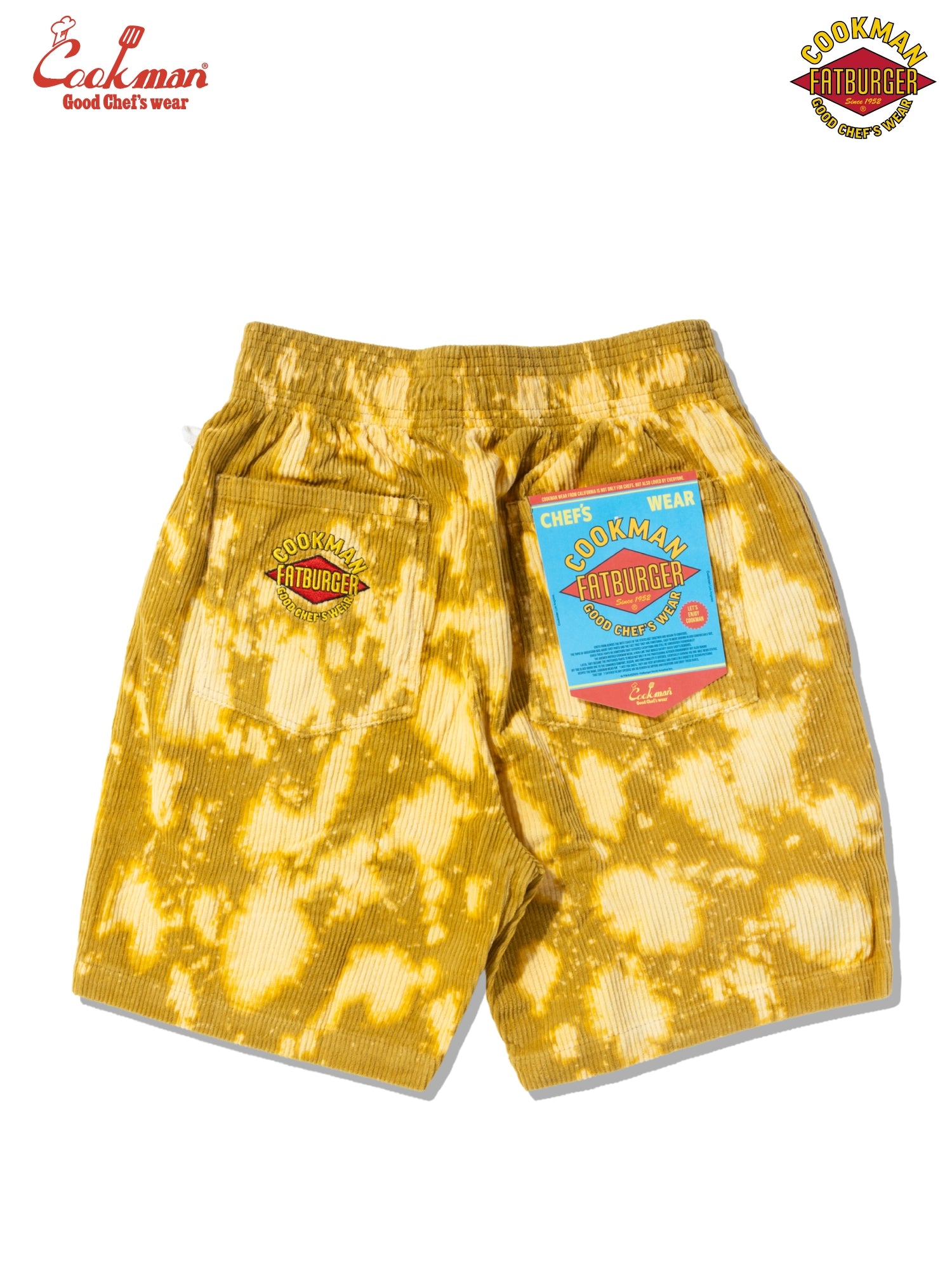 Chef Short Pants - Corduroy : FAT  Bleach Yellow