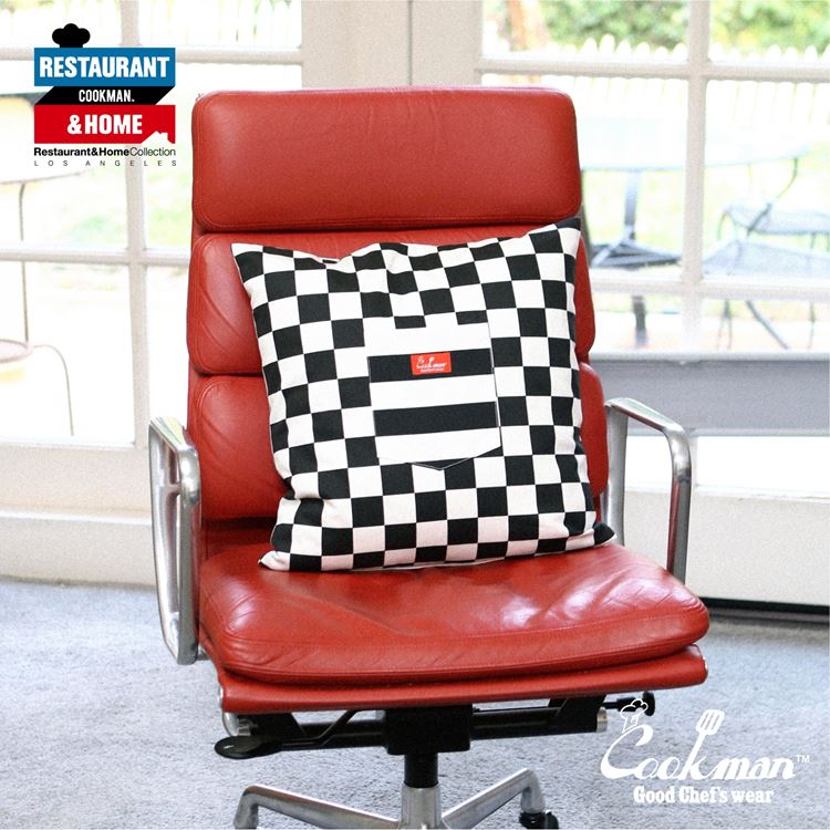 Cookman Pocket Cushion Cover (Reversible) - Checker & Border