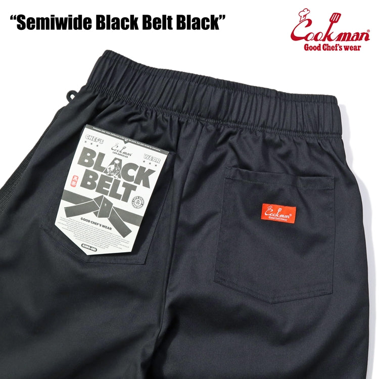 Cookman Chef Pants Semiwide - Black Belt : Black