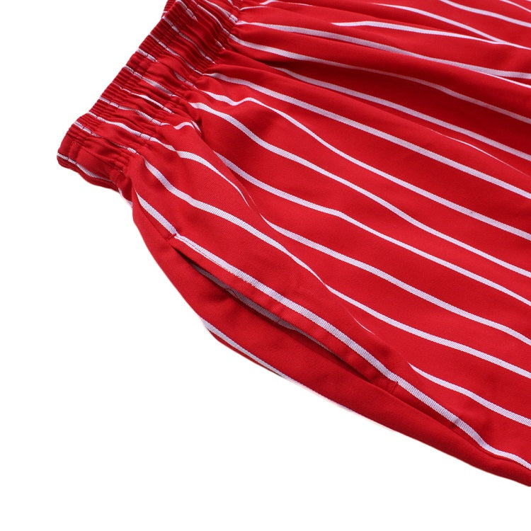 Cookman Chef Short Pants - Stripe : Red