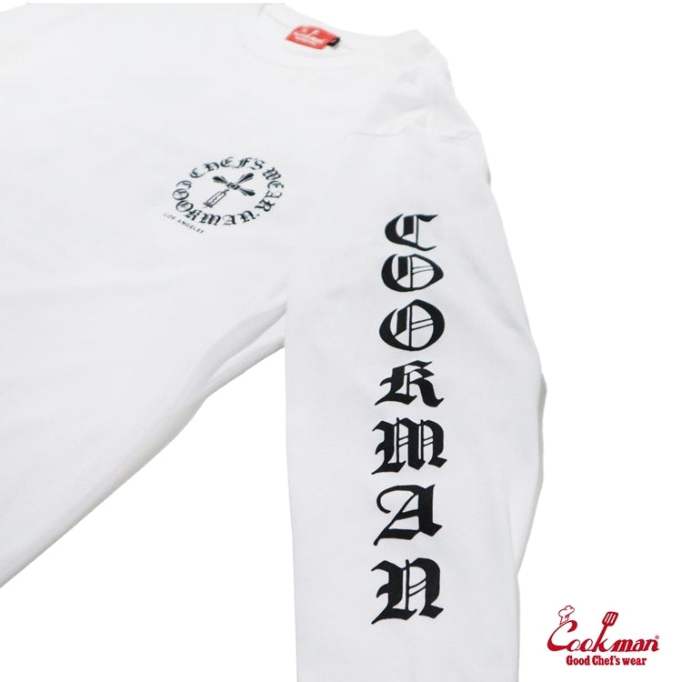 Cookman Long Sleeve Tees - Wine Opener : White