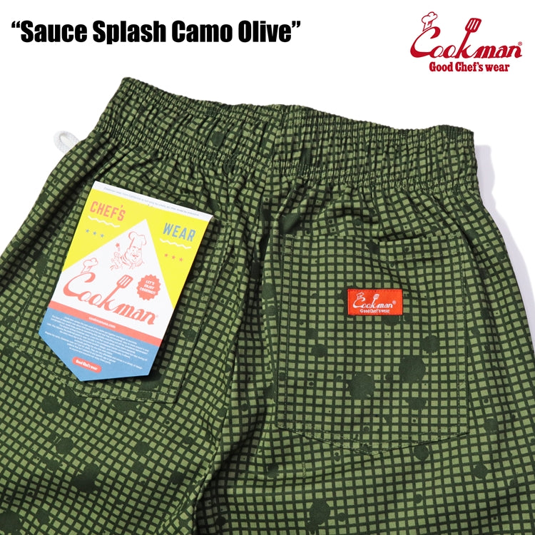 Cookman Chef Pants - Sauce Splash Camo : Olive