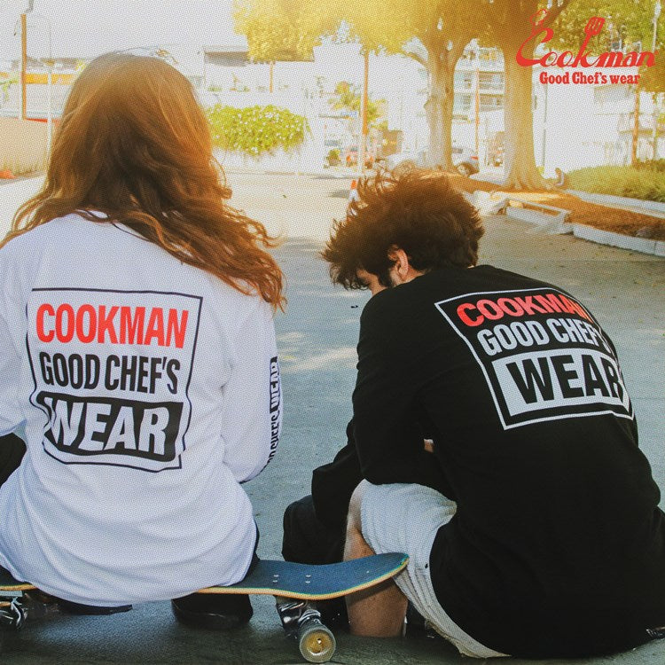 Cookman Long Sleeve Tees - Vision Logo : White