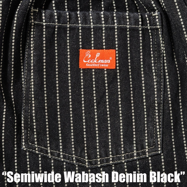 Cookman Chef Pants Semiwide -  Wabash Denim : Black