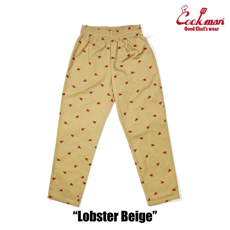 Cookman Embroidery Chef Pants -  Lobster : Beige