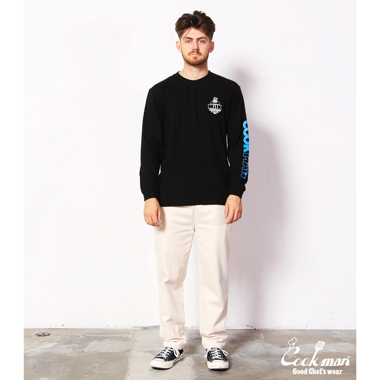 Cookman Long Sleeve Tees - Milk : Black