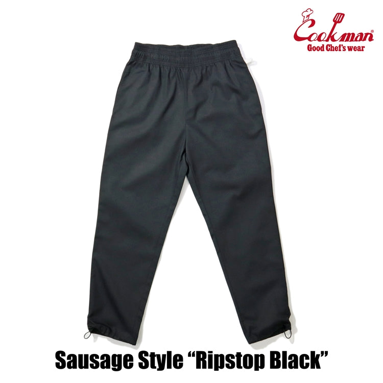 Cookman Chef Pants - Sausage Style Ripstop : Black