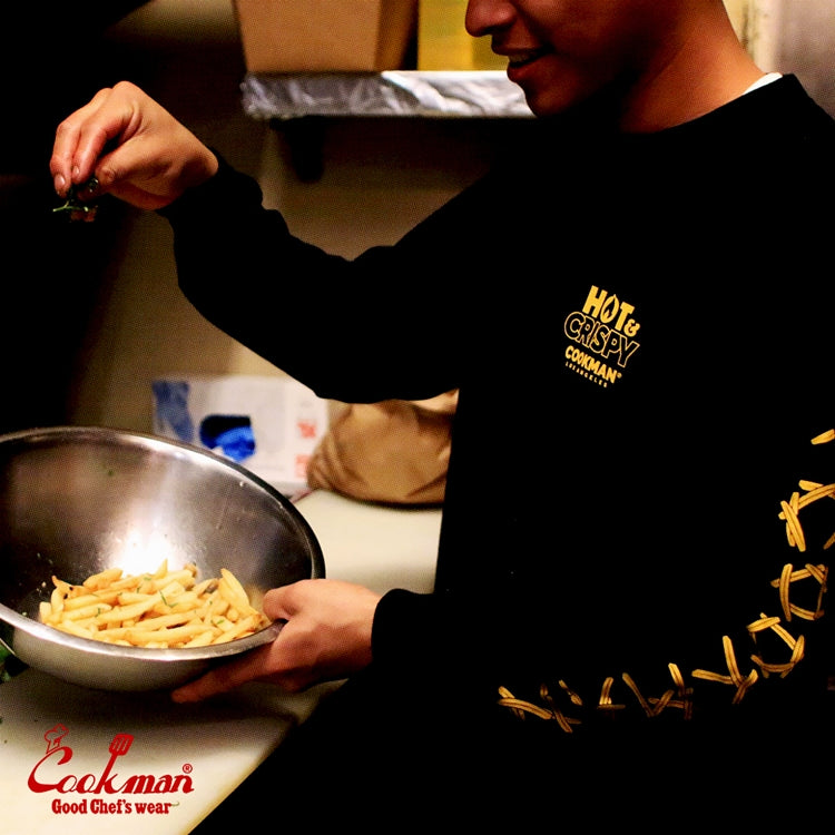 Cookman Long Sleeve Tees - French Fries : Black