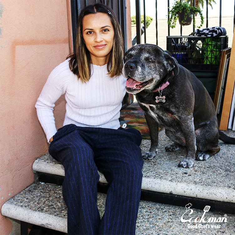 Cookman Chef Pants - Light Tweed Stripe : Navy