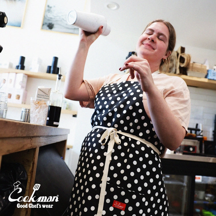 Cookman Long Apron - Dots : Black