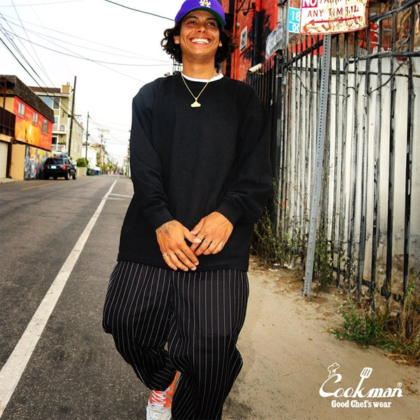 Cookman Chef Pants - Pin Stripe : Black