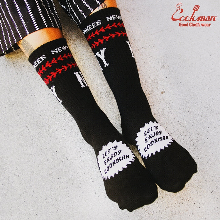 Cookman Rib Crew Socks - Negro Leagues : NY Black Yankees