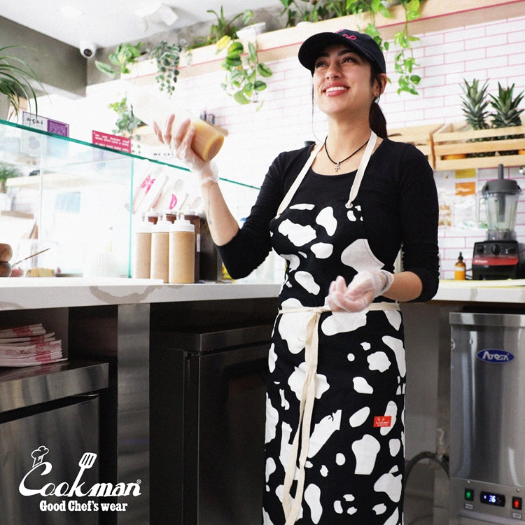 Cookman Long Apron - Cow : Black