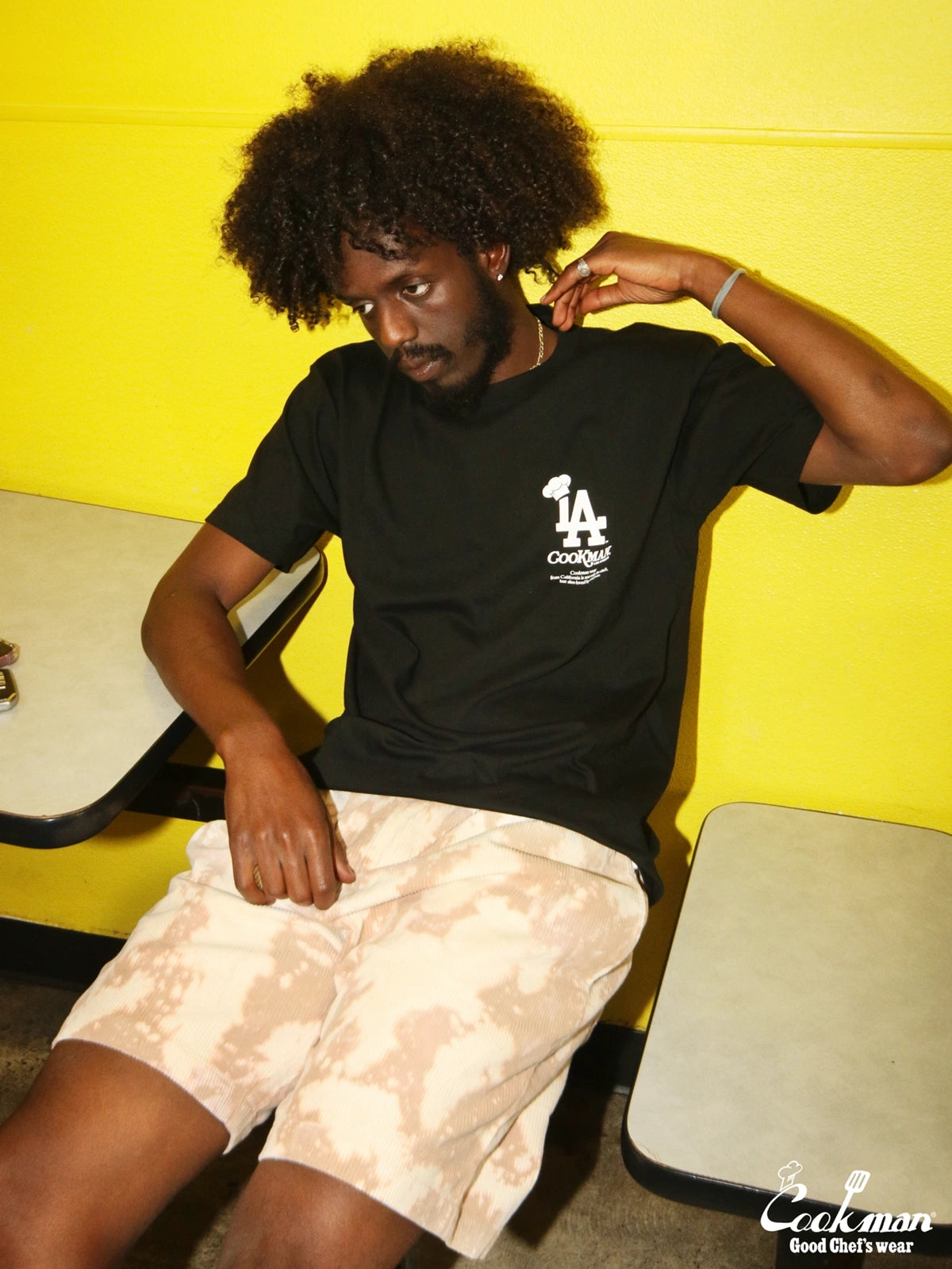 Chef Short Pants - Corduroy Bleach : Beige