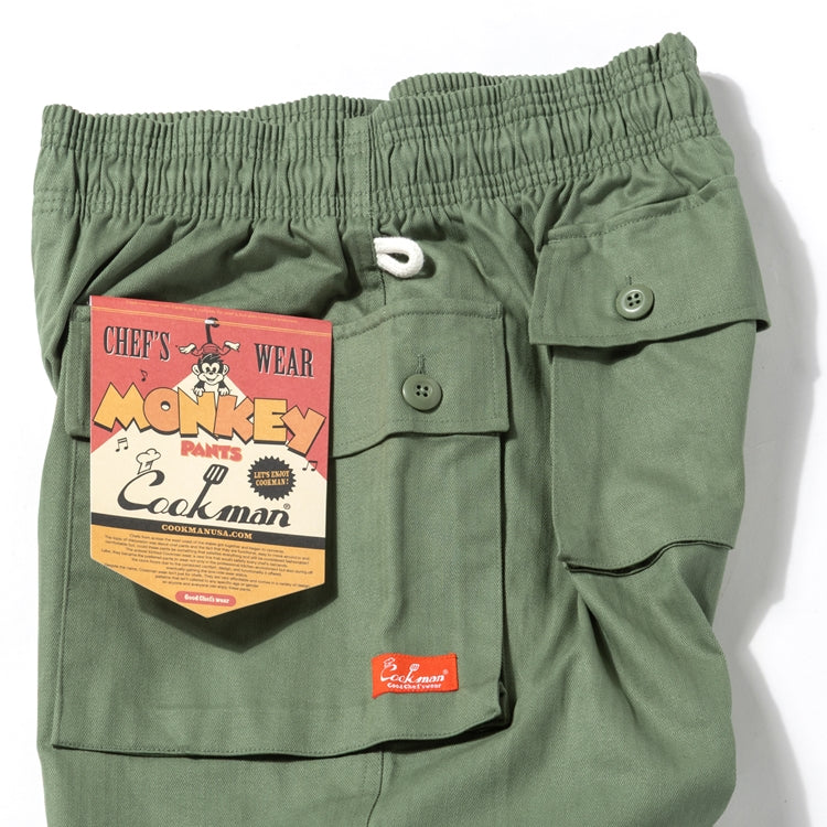 Monkey Pants - Herringbone : Olive