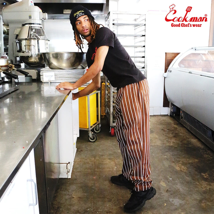 Cookman Chef Pants - Stripe : Sequoia Brown