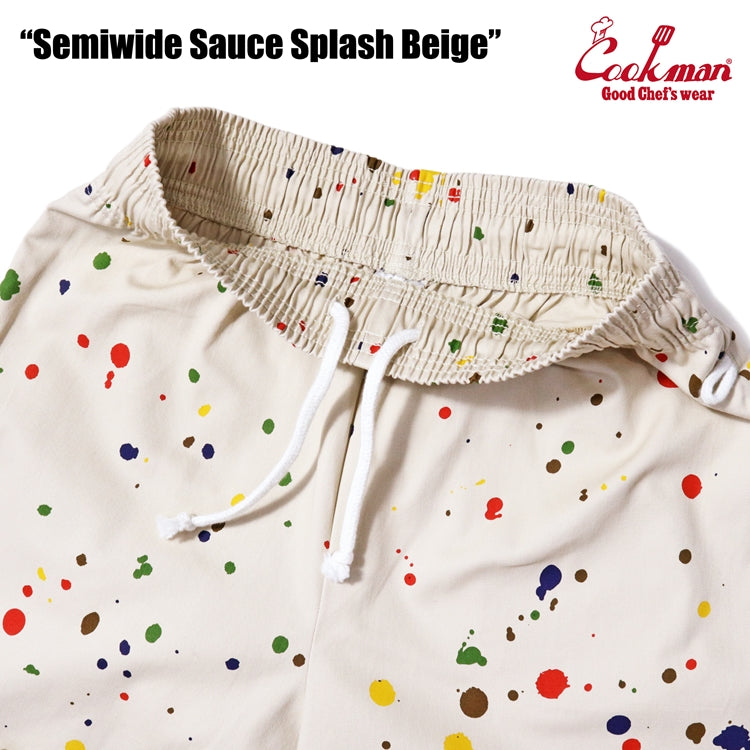 Cookman Chef Pants Semiwide -  Sauce Splash : Beige