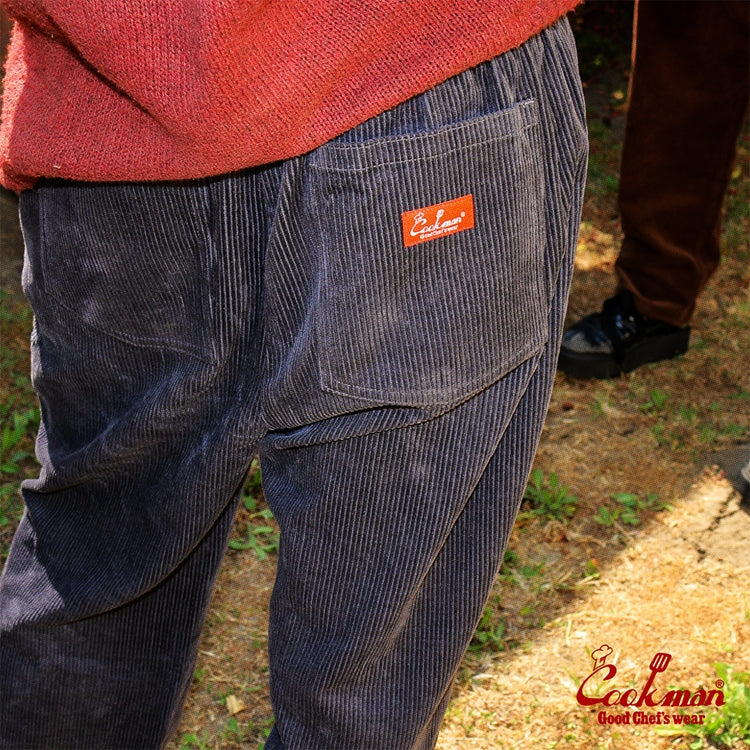 Cookman Chef Pants Semiwide - Corduroy : Charcoal