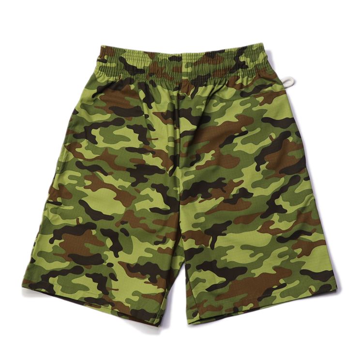 Cookman Chef Short Pants - Ripstop : Woodland Camo Green