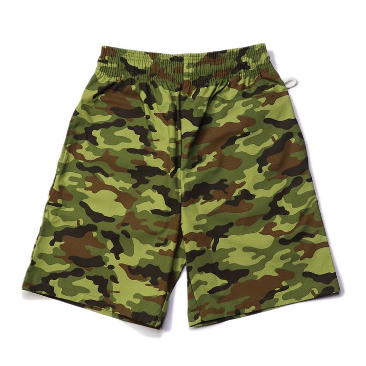 Chef Short Pants - Ripstop : Woodland Camo Green