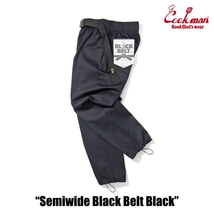 Cookman Chef Pants Semiwide - Black Belt : Black