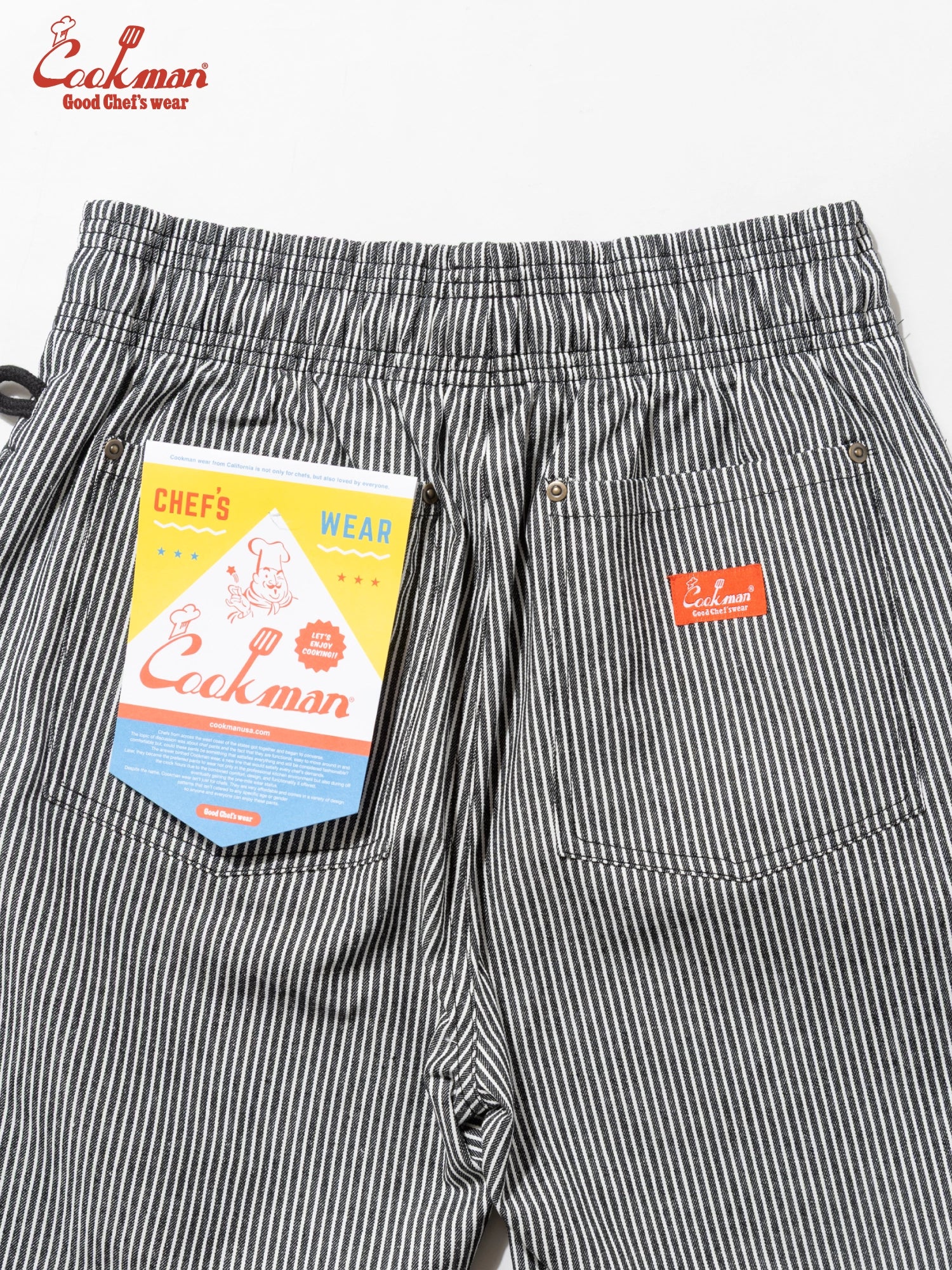 Chef Short Pants Front Pocket - Hickory : Black