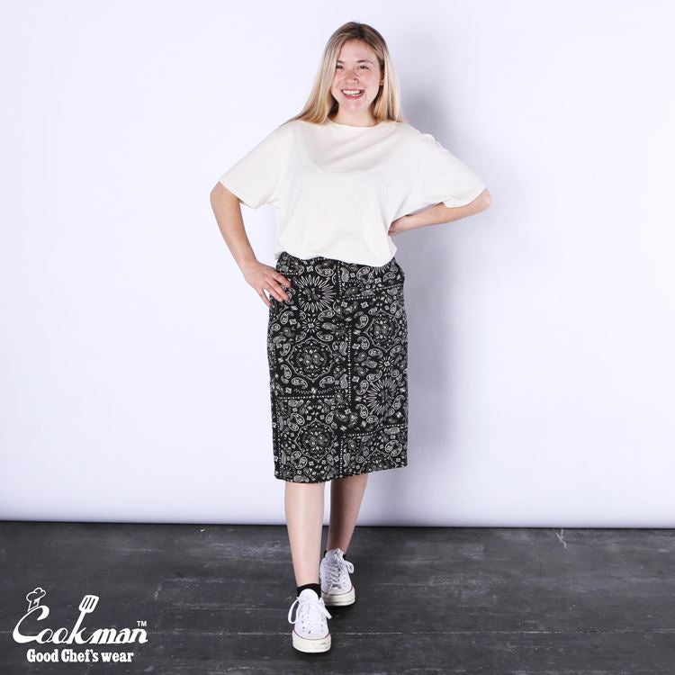 Cookman Baker's Skirt - Paisley : Black