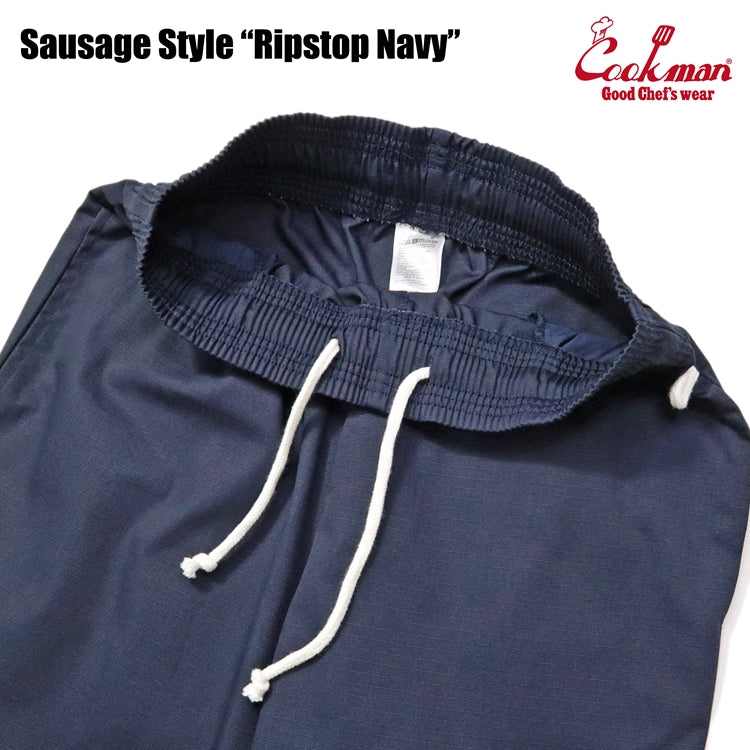 Cookman Chef Pants - Sausage Style Ripstop : Navy