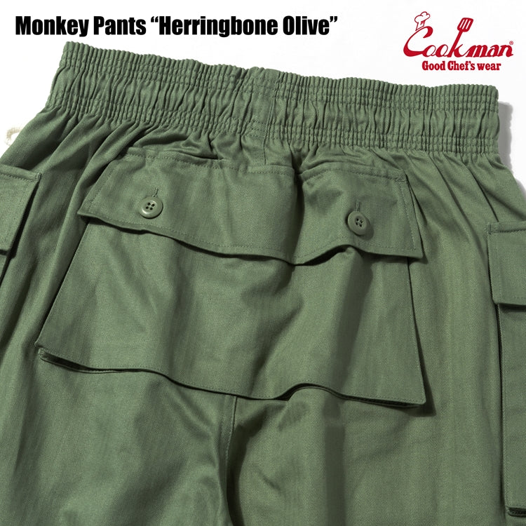 Monkey Pants - Herringbone : Olive