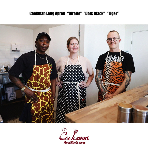 Cookman Long Apron - Dots : Black