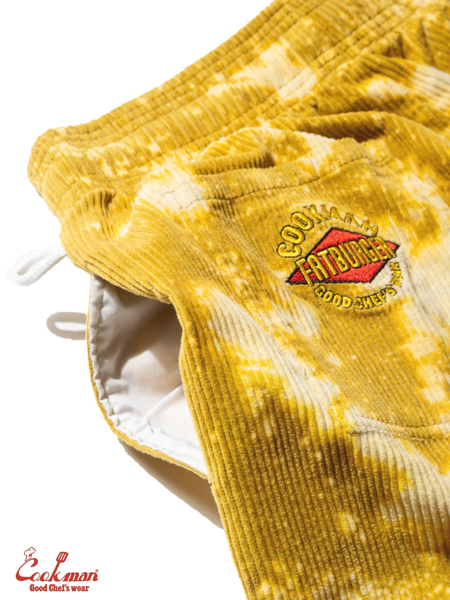 Chef Short Pants - Corduroy : FAT  Bleach Yellow