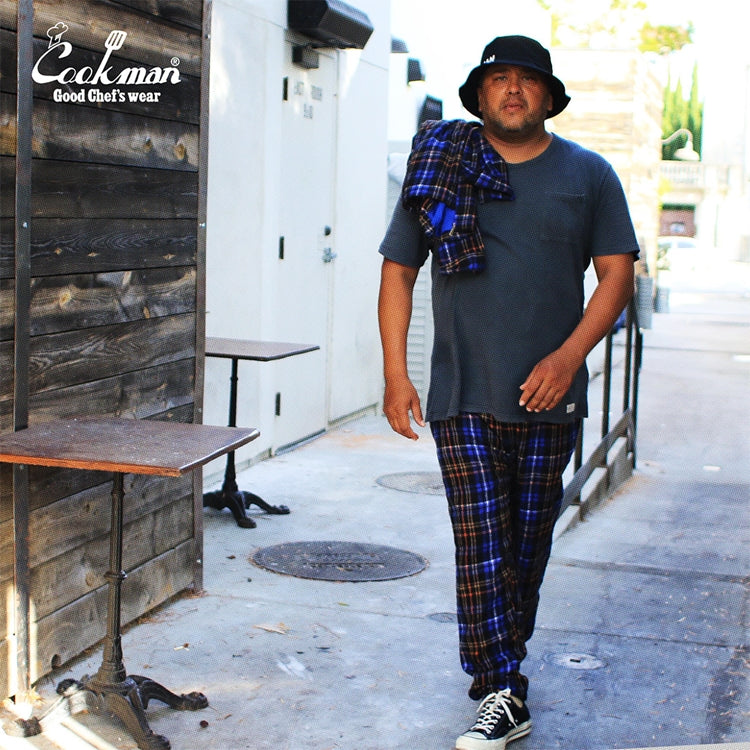 Cookman Chef Pants - Woolmix Tartan : Scottish Navy