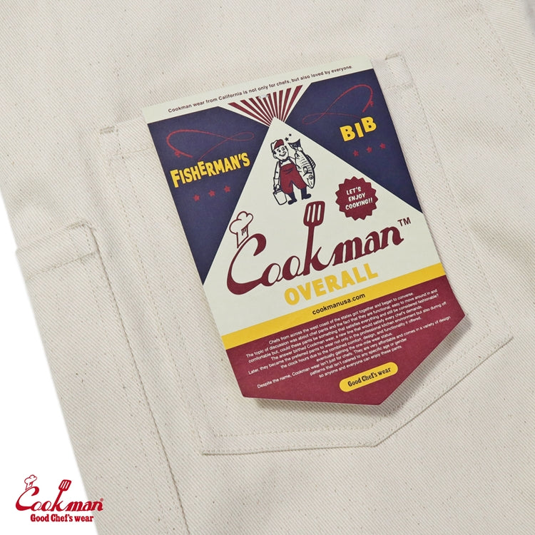 Cookman Fisherman's Bib Overall - Denim : Natural