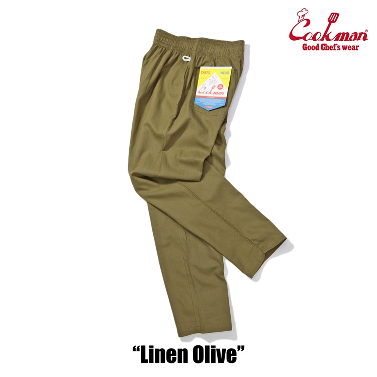 Chef Pants - Linen : Olive
