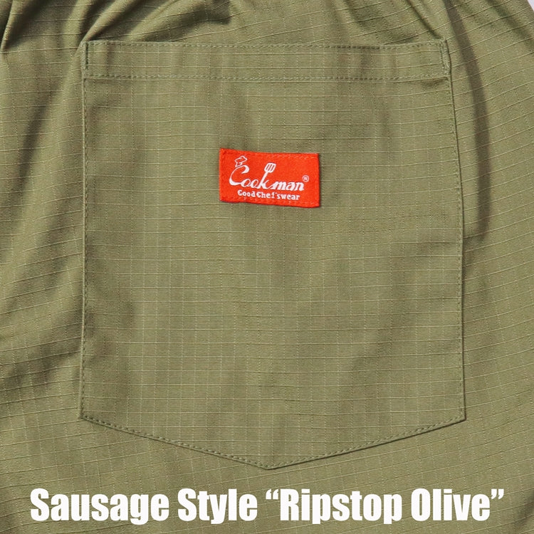 Cookman Chef Pants - Sausage Style Ripstop : Olive