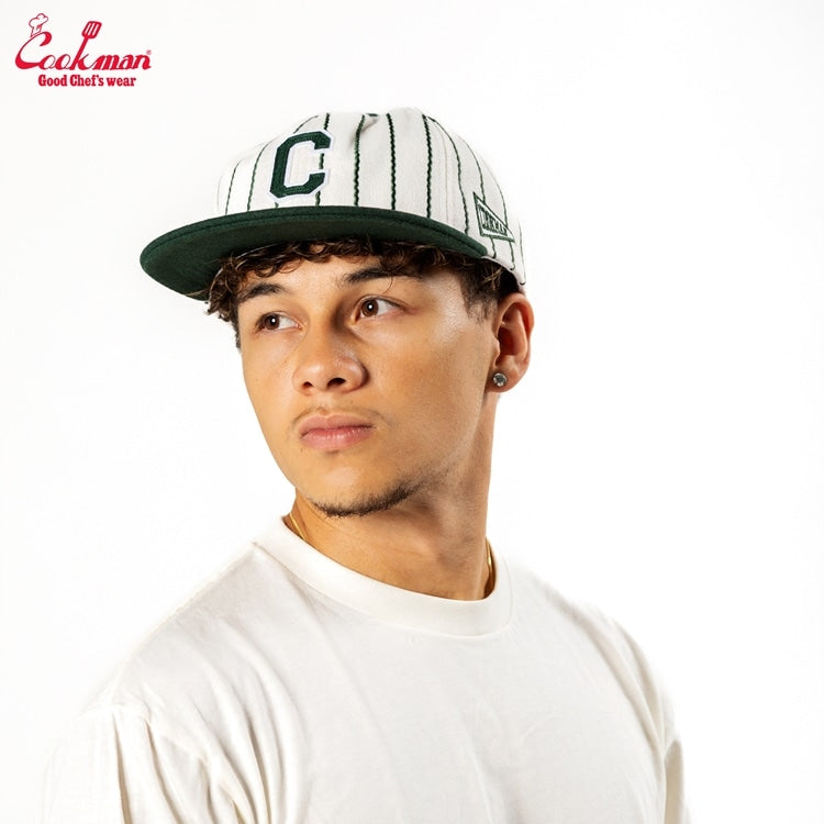Cookman - Flat Brim Snapback Cap : Stripe Green