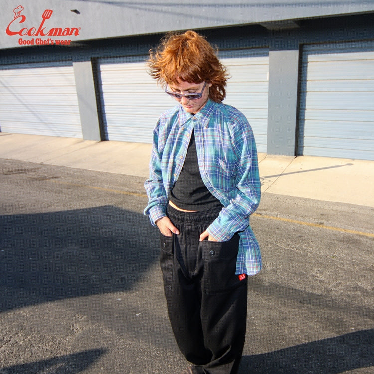 Cookman Monkey Pants - Herringbone : Black