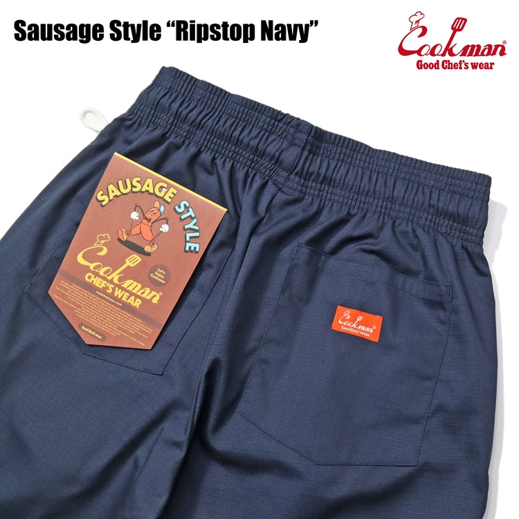 Cookman Chef Pants - Sausage Style Ripstop : Navy