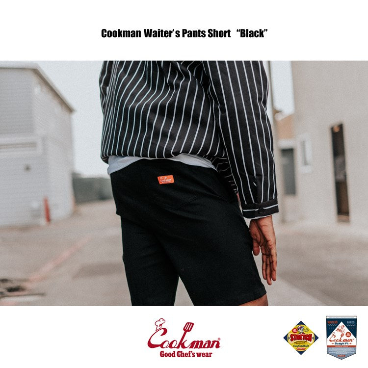 Cookman Waiter's Short Pants (stretch) : Black