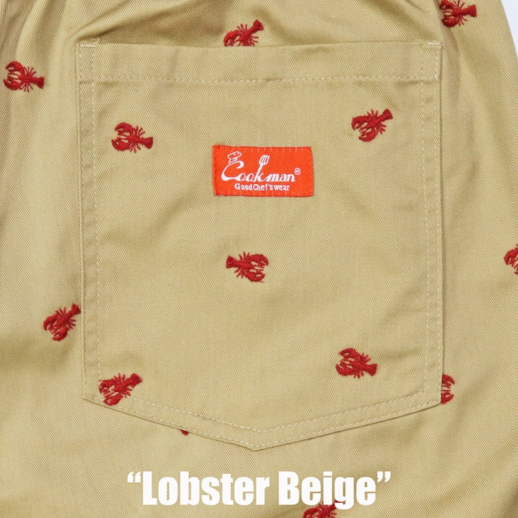 Cookman Embroidery Chef Pants -  Lobster : Beige