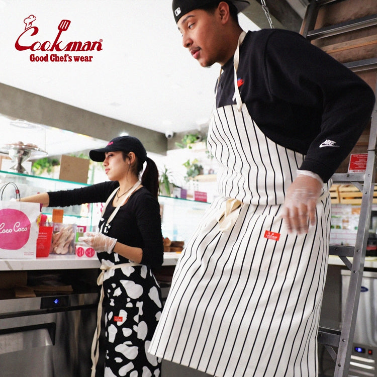 Cookman Long Apron - Cow : Black